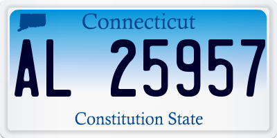 CT license plate AL25957