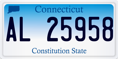 CT license plate AL25958