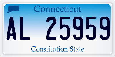 CT license plate AL25959