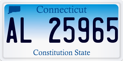 CT license plate AL25965