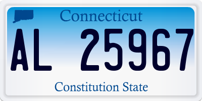CT license plate AL25967