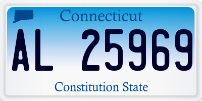 CT license plate AL25969