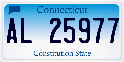 CT license plate AL25977