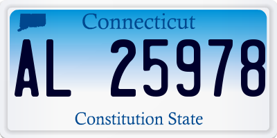 CT license plate AL25978