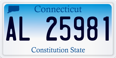 CT license plate AL25981