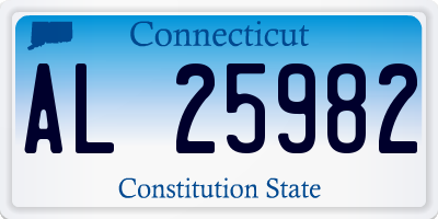 CT license plate AL25982