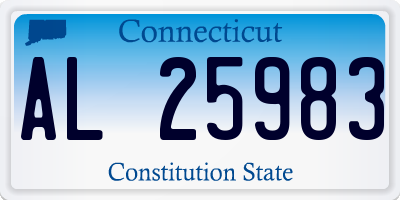 CT license plate AL25983