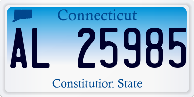 CT license plate AL25985