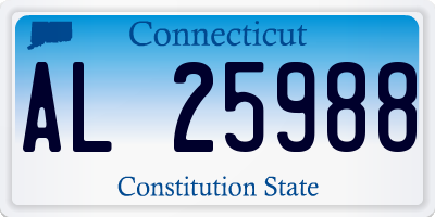 CT license plate AL25988