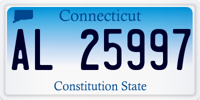 CT license plate AL25997