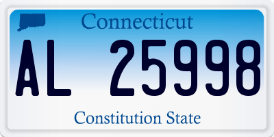 CT license plate AL25998