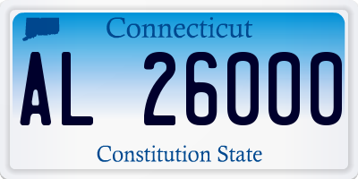 CT license plate AL26000