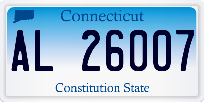 CT license plate AL26007