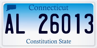 CT license plate AL26013