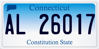 CT license plate AL26017
