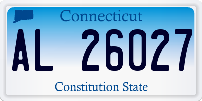 CT license plate AL26027