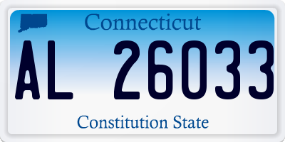 CT license plate AL26033