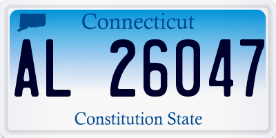 CT license plate AL26047