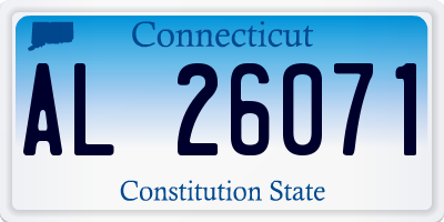 CT license plate AL26071
