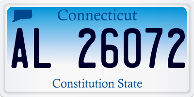 CT license plate AL26072