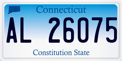 CT license plate AL26075