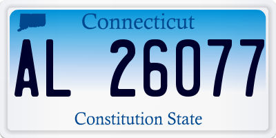 CT license plate AL26077