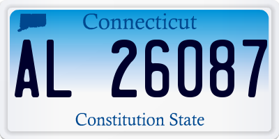 CT license plate AL26087