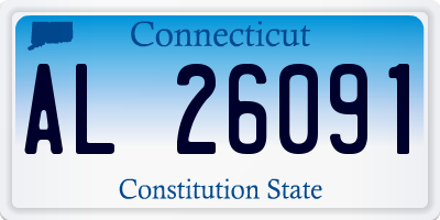 CT license plate AL26091