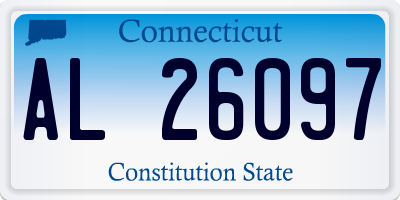 CT license plate AL26097