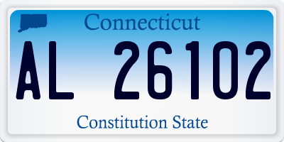 CT license plate AL26102