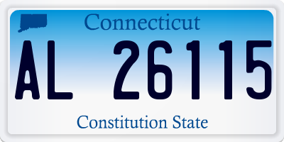 CT license plate AL26115