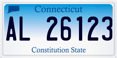 CT license plate AL26123