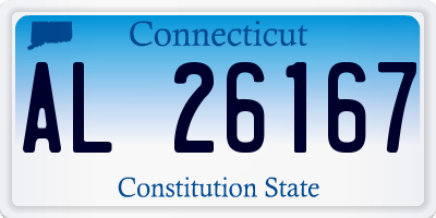 CT license plate AL26167