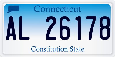 CT license plate AL26178