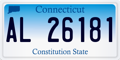 CT license plate AL26181