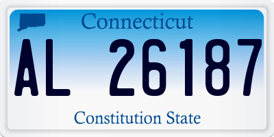 CT license plate AL26187