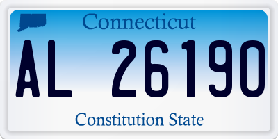 CT license plate AL26190