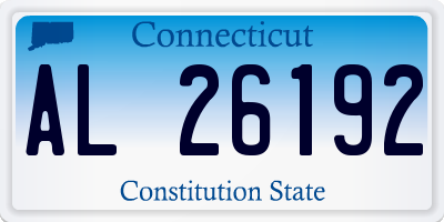 CT license plate AL26192
