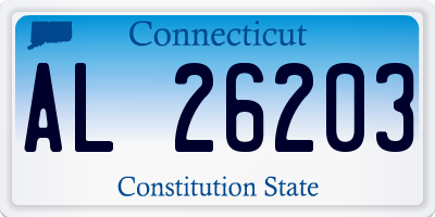 CT license plate AL26203