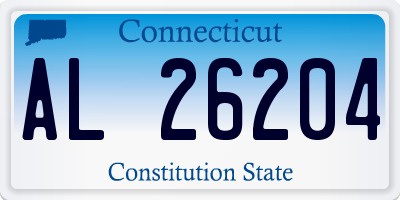 CT license plate AL26204