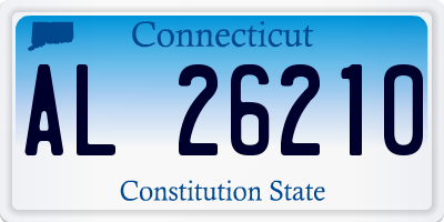CT license plate AL26210