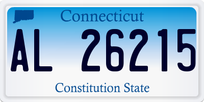 CT license plate AL26215