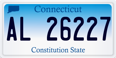 CT license plate AL26227