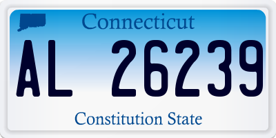 CT license plate AL26239