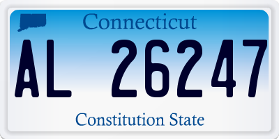 CT license plate AL26247