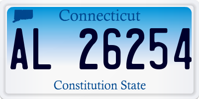 CT license plate AL26254