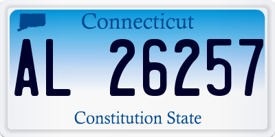 CT license plate AL26257