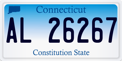 CT license plate AL26267