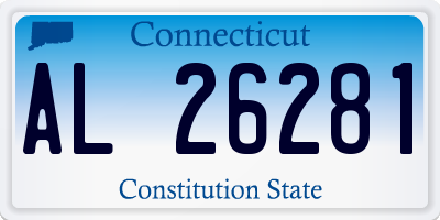 CT license plate AL26281