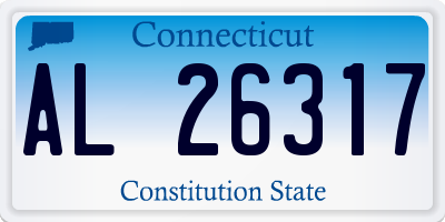CT license plate AL26317